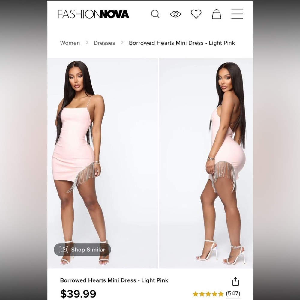 Brand new Fashion Nova pink mini dress